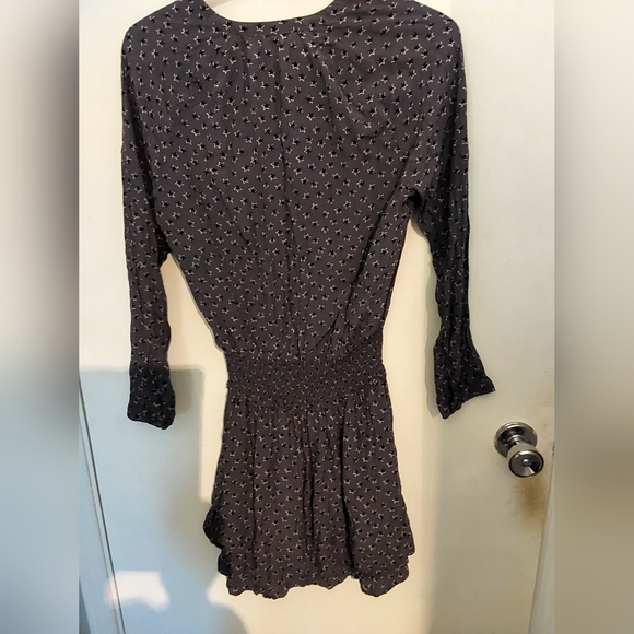 Rails Star Printed Midnight Smocked Long Sleeve Jamine Dress Sz.S - Picture 5 of 8